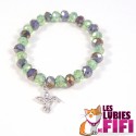 Bracelet perles : colibri vert