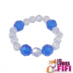 Bracelet Enfant : perles à facettes bleues