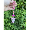 Porte clé Pet Shop chat Rose 