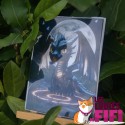 Marque page dragon “Nyxia” – carte énergétique nocturne (7,5 × 10 cm)