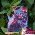 Marque page dragon Flamya – carte énergétique rouge (7,5×10 cm) 