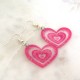 Boucles d’oreilles Coeurs roses
