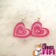 Boucles d’oreilles Coeurs roses