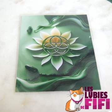 Marque page dragon Flamya – carte énergétique rouge (7,5×10 cm) 