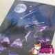 Marque page dragon Luminia – carte énergétique rose pailletée (7,5 × 10 cm)