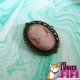 Broche kokeshi : washi et son kimono rouge