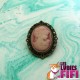 Broche kokeshi : washi et son kimono rouge