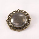 Broche personnalisée ronde bronze