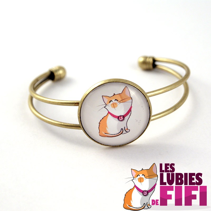 Bracelet chat : Les Lubies de Fifi bronze
